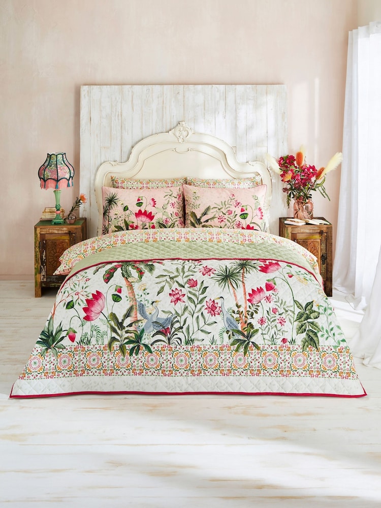 Joe Browns Off White Herons Haven Quilted Cotton Bedspread - Image 1 of 3