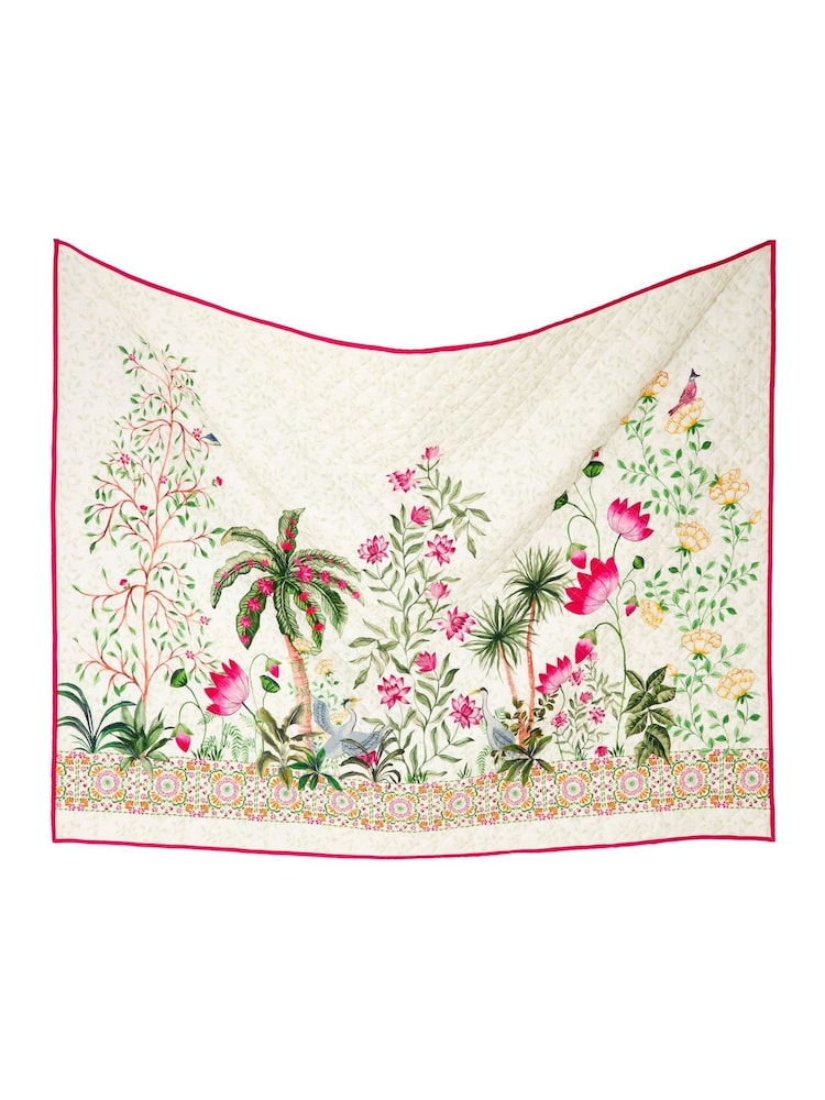 Joe Browns Off White Herons Haven Quilted Cotton Bedspread - Image 2 of 3