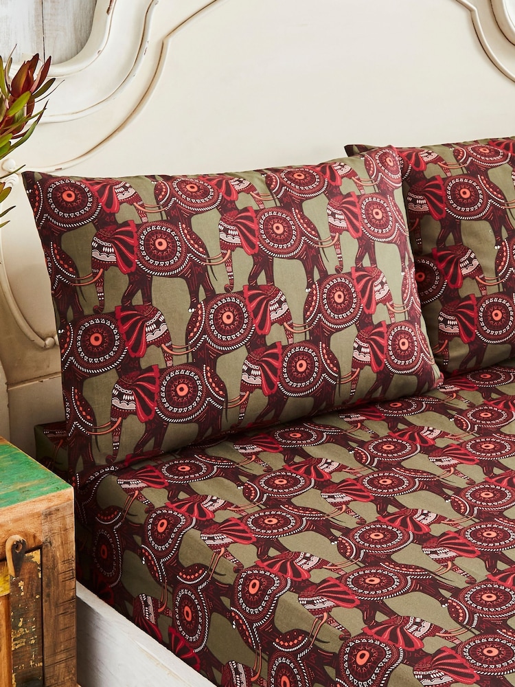 Joe Browns Fuchsia Floral Elephant Cotton Matching Bedding - Image 1 of 1