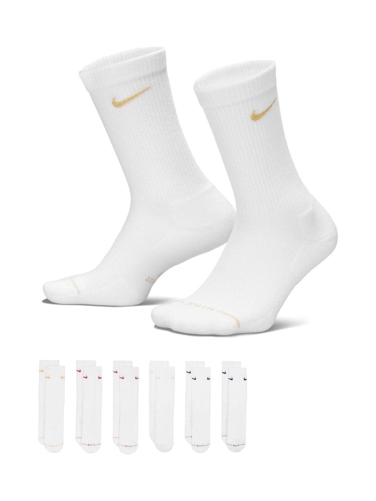 Blanco - Calcetines Nike Everyday Cuello redondo 6 Pack - Imagen 1 de 3
