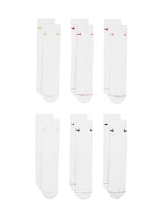 Blanco - Calcetines Nike Everyday Cuello redondo 6 Pack - Imagen 2 de 3