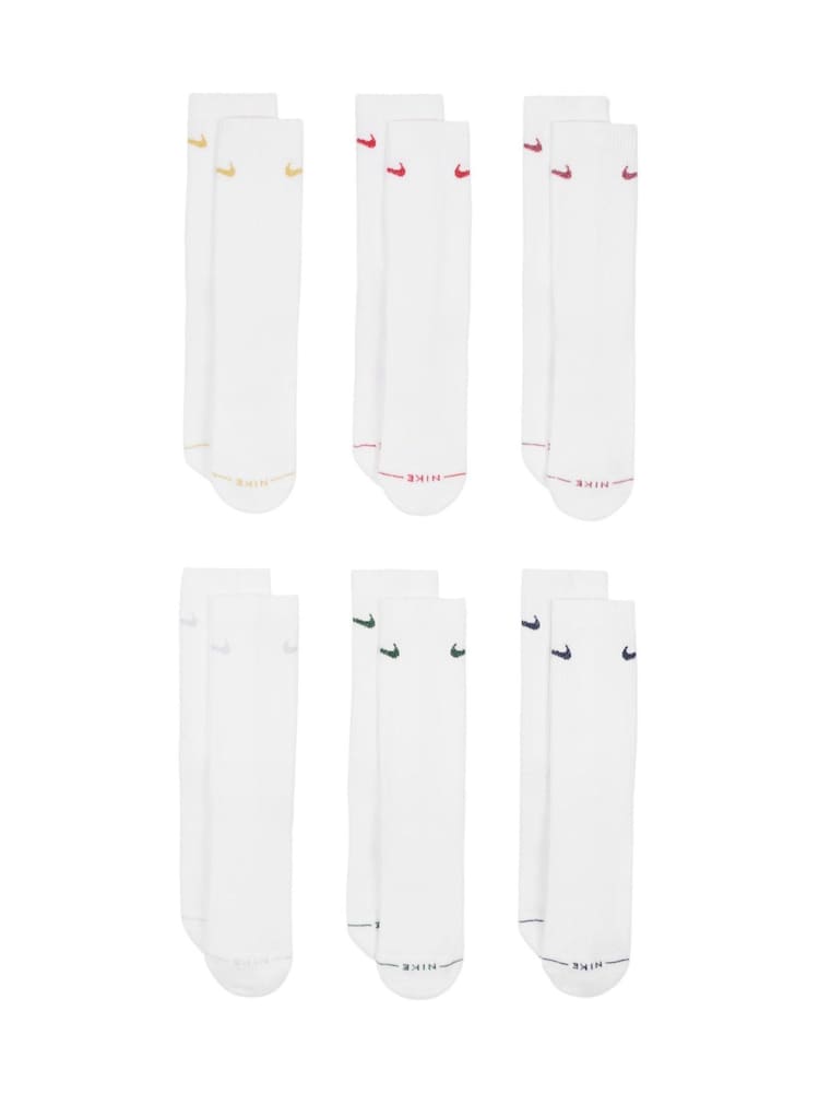 Blanco - Calcetines Nike Everyday Cuello redondo 6 Pack - Imagen 2 de 3