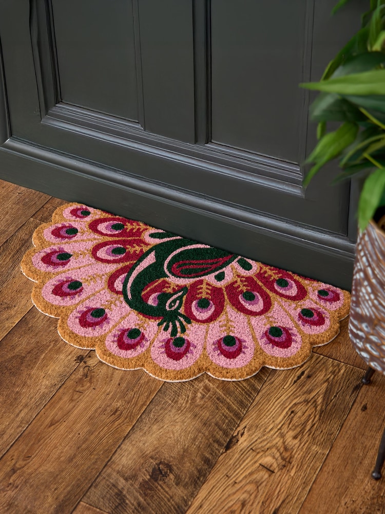 Joe Browns Pink Pretty Peacock Doormat - Image 1 of 5 Joe Browns Pink Pretty Peacock Doormat - Image 1 of 5