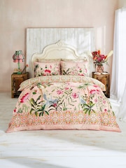 Joe Browns Pink Herons Haven Cotton Reversible Duvet Cover and Pillowcase Set - Image 1 of 6