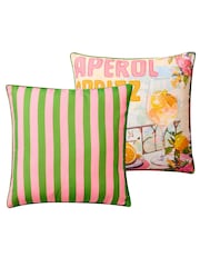 Joe Browns Orange Aperol Spritz Reversible Garden Cushion - Image 5 of 7
