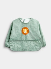JoJo Maman Bébé Sage Green Safari 2-Pack Sleeve Bib Set - Image 3 of 7