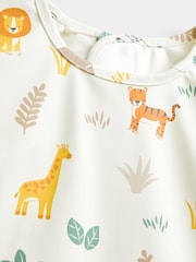 JoJo Maman Bébé Sage Green Safari 2-Pack Sleeve Bib Set - Image 6 of 7
