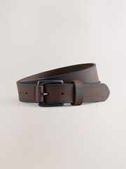Brown Casual Leather Belt With Roller Buckle - Image 1 of 3