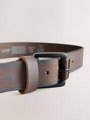 Brown Casual Leather Belt With Roller Buckle - Image 3 of 3
