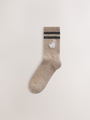 Halloween Embroidered Icons Cushion Sole Ribbed Sport Ankle With Arch Support Socks 3 Pack - Image 2 of 6