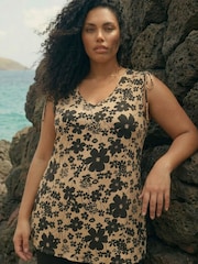 Roman Natural Curve Floral Print Vest Top - Image 1 of 4