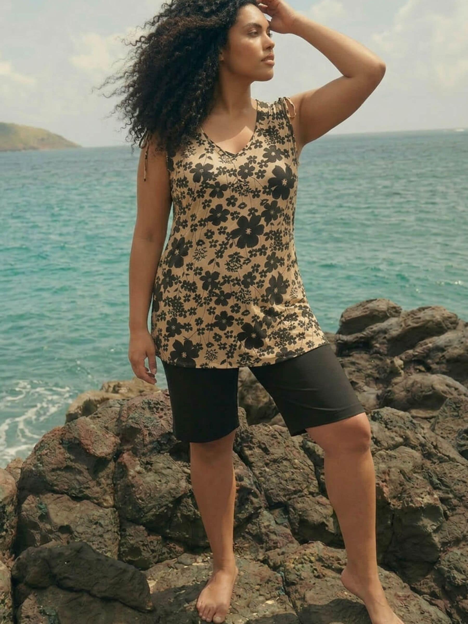 Buy Roman Natural Curve Floral Print Vest Top from Next Canada