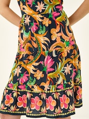 Roman Orange Border Strappy Dress - Image 5 of 5