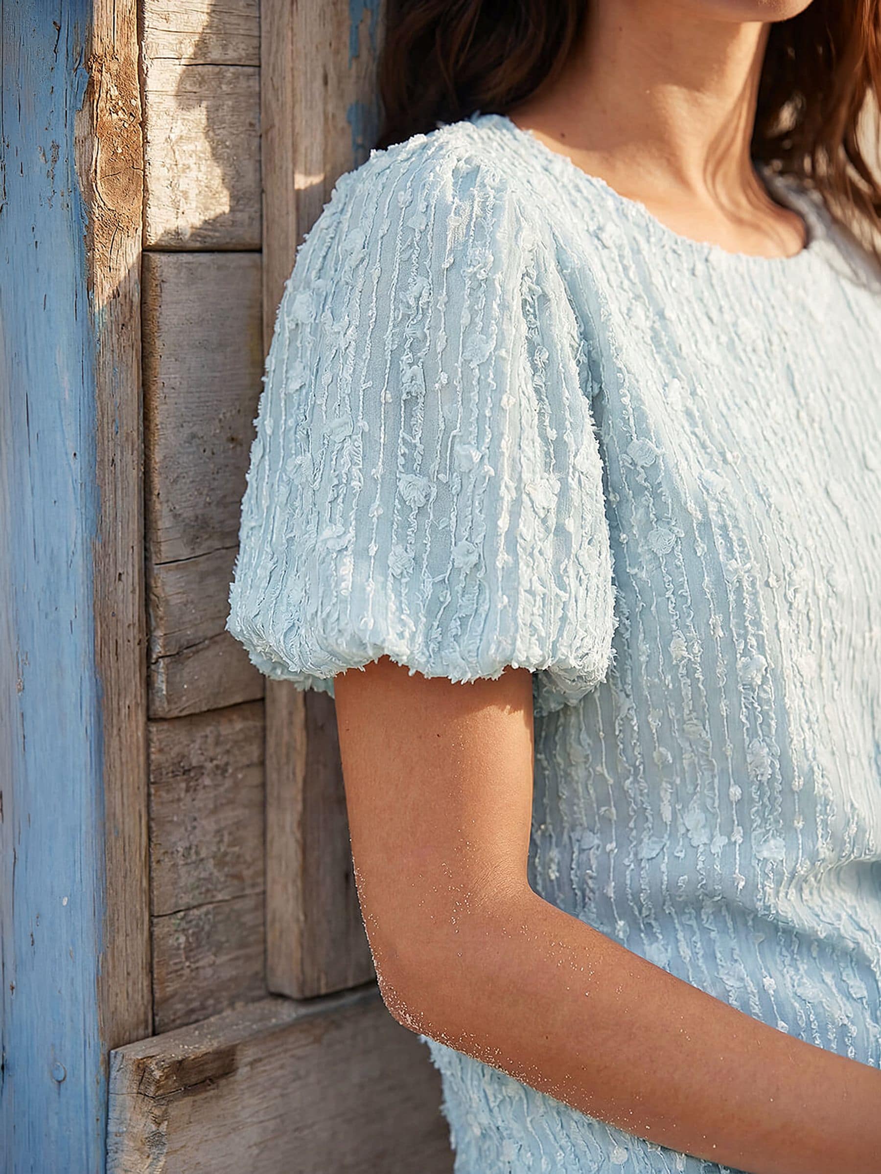 Buy Roman Blue Textured Stitch Top from Next USA