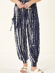 Roman Blue Tie Dye Print Hareem Joggers - Image 4 of 5