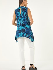 Roman Blue Floral Print Tunic - Image 3 of 5