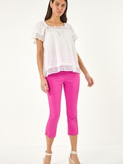 Roman Pink Stud Hem Stretch Trousers - Image 2 of 5