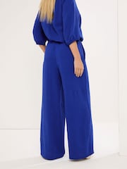 Star by Julien MacDonald Blue Airflow Wide Leg Trousers - Image 2 of 5