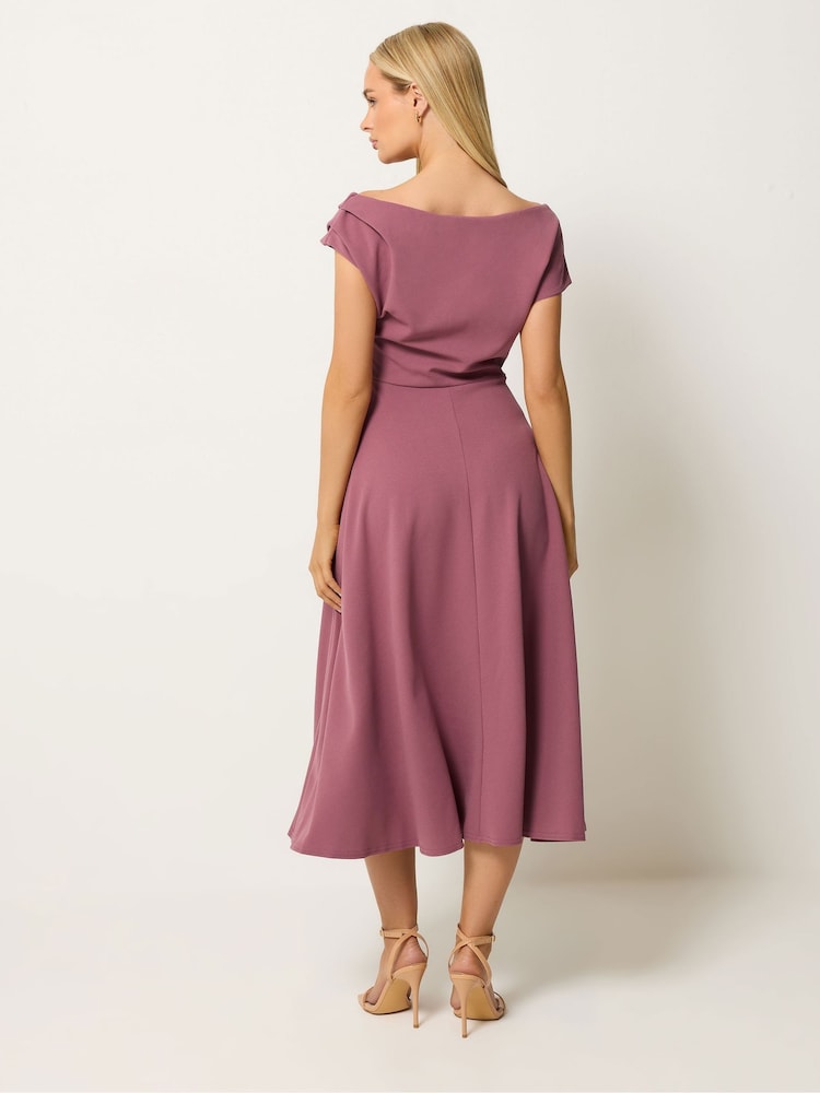 purple fit and flare dress Purple Tones Floral Lace Fit and Flare Dress - Purple Multi