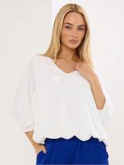 Star by Julien MacDonald White Bubble Hem Top - Image 1 of 5