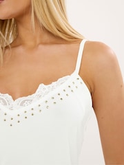 Star by Julien MacDonald Cream Studded Lace Vest - Image 4 of 5