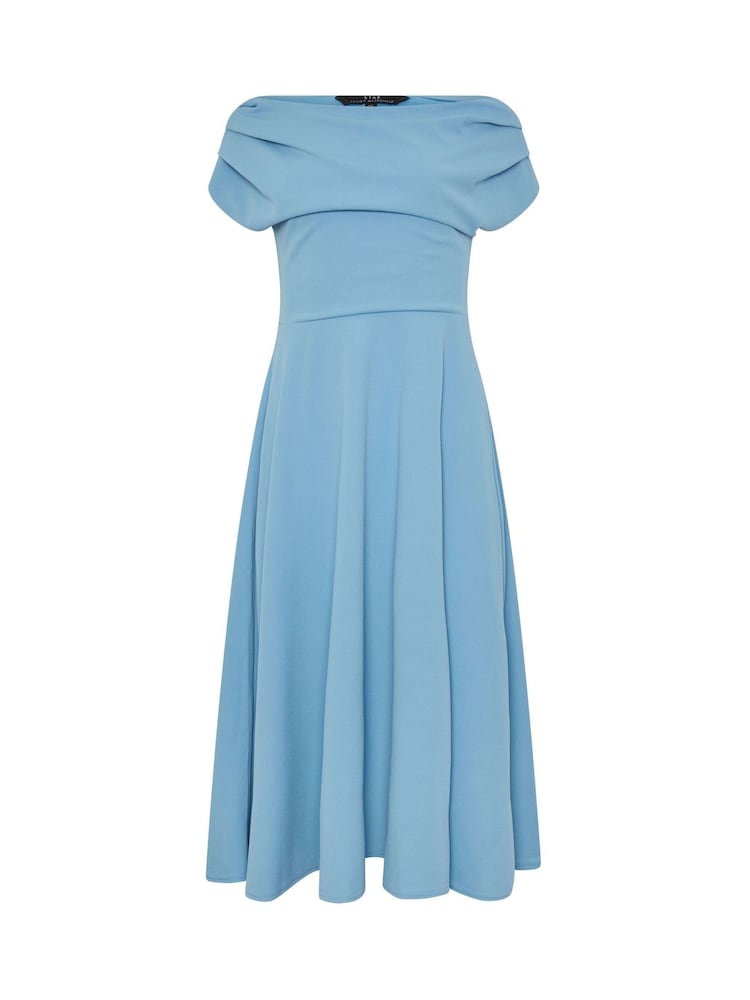 Star by Julien MacDonald Blue Sleeveless Fitted Midi Dress - Image 5 of 5