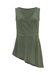 Star by Julien MacDonald Green ITY Button Detail Wrap Top - Image 5 of 5