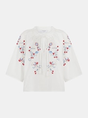 Accessorize White Floral Embroidered Blouse - Image 4 of 4