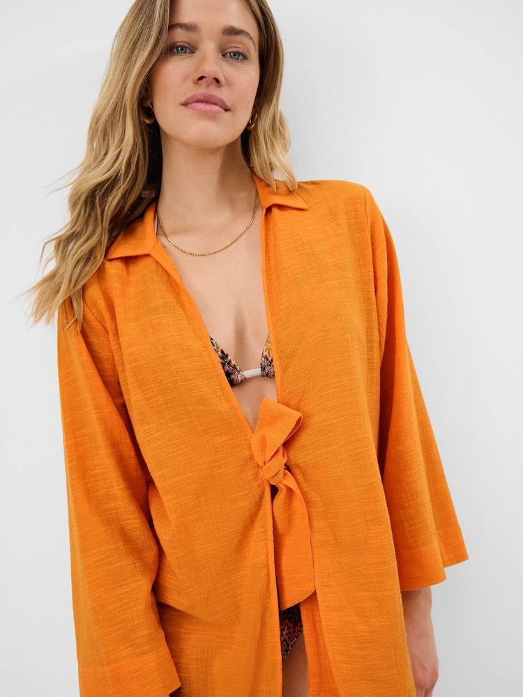 Accessorize Tie Beach Cover Up Shirt - Imagen 2 de 4