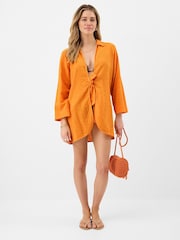 Accessorize Tie Beach Cover Up Shirt - Imagen 3 de 4