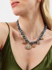 Accessorize Ocean Charm Bead Necklace - Изображение 2 2