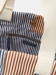 Accessorize Blue Large Stripe Shopper Bag - Image 2 of 3