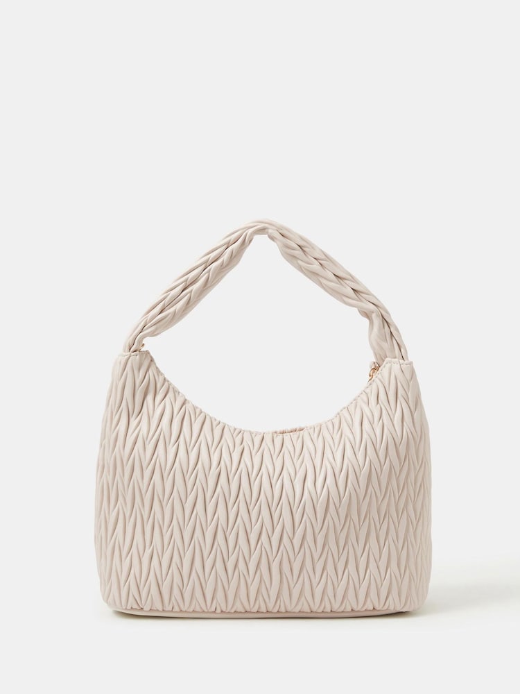 Accessorize Cream Quilted Handbag - Image 1 of 3