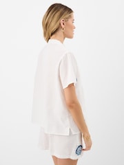 Accessorize Cream Shell Embroidered Patchwork Shirt - Image 2 of 4