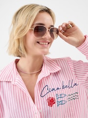 Accessorize Gold Metal Aviator Sunglasses - Image 2 of 2