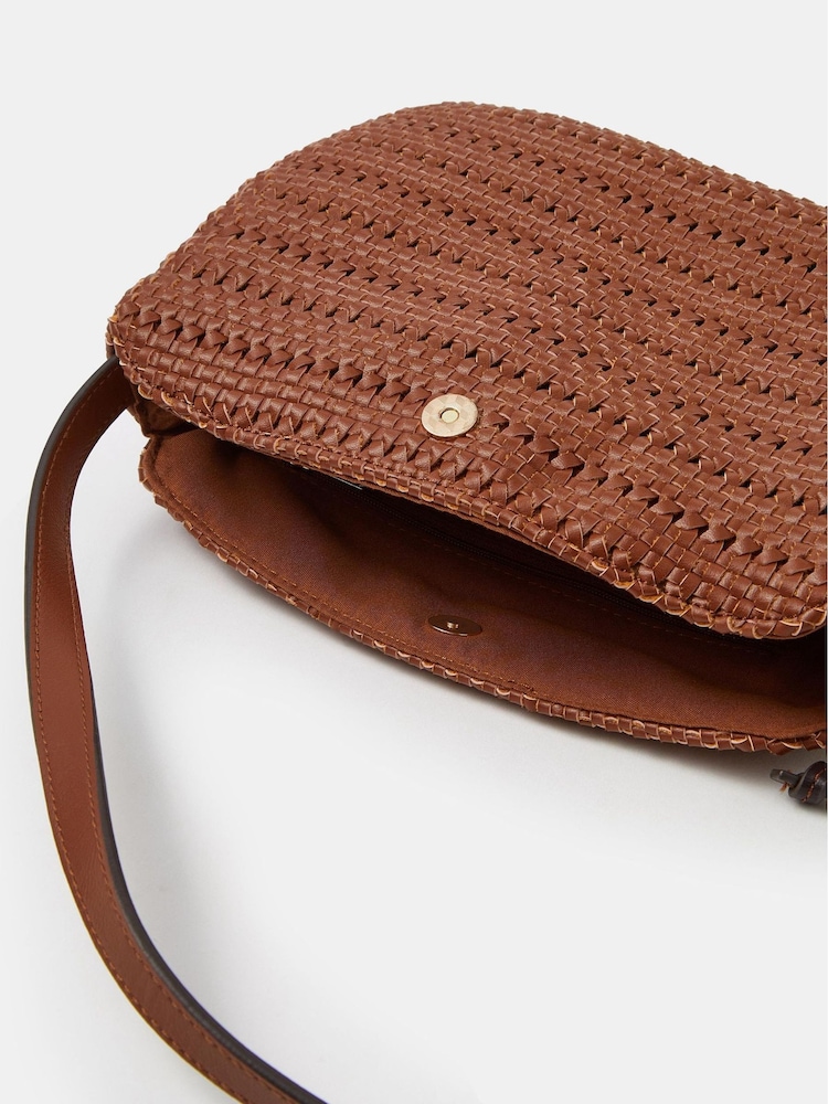 Accessorize Brown Woven Cross-Body Bag - Image 2 of 3
