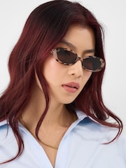 Accessorize Brown Tort Oval Sunglasses - Image 1 of 2