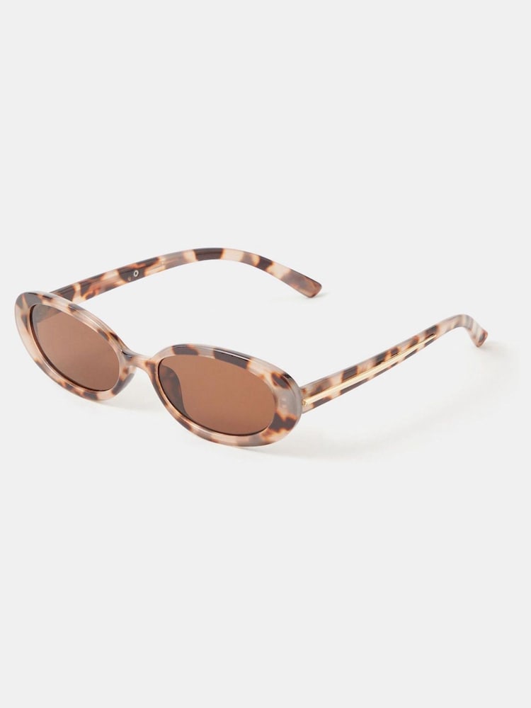 Accessorize Brown Tort Oval Sunglasses - Image 2 of 2 Accessorize Brown Tort Oval Sunglasses - Image 2 of 2