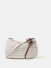 Accessorize White Woven Cross-Body Bag - Image 1 of 3