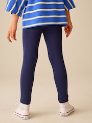Navy Blue 1 Pack Fleece Lined Cosy Leggings (3-16yrs) - Image 3 of 8