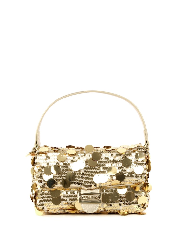 Valentino Gold Sleet Flap Bag - Image 1 of 1 Valentino Gold Sleet Flap Bag - Image 1 of 1