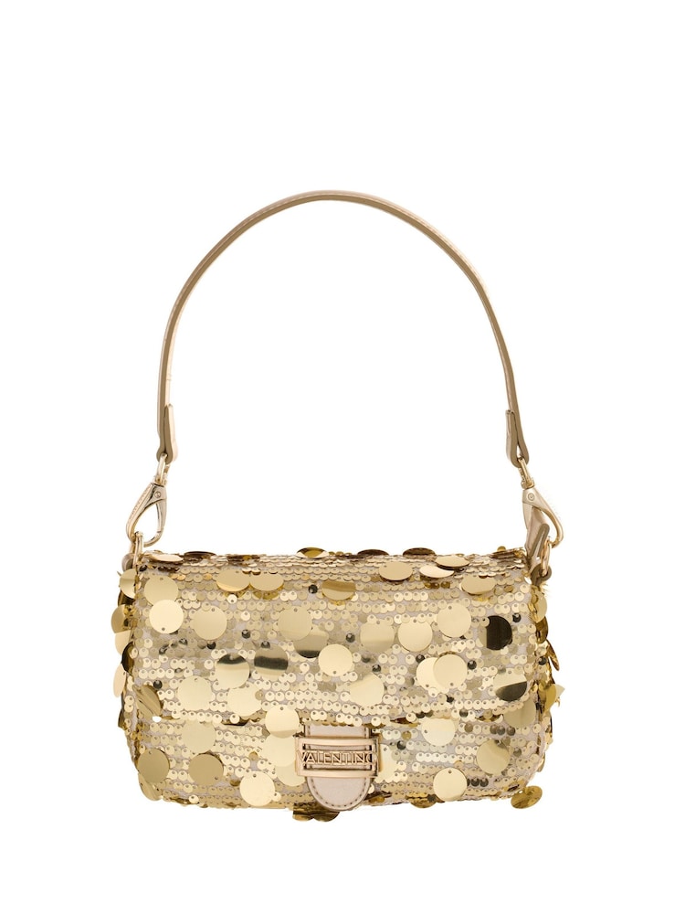 Valentino Gold Sleet Flap Bag - Image 2 of 6 Valentino Gold Sleet Flap Bag - Image 2 of 6