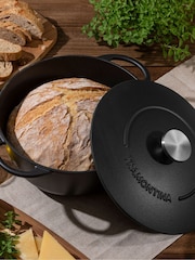 Tramontina Black Enamelled Cast Iron Casserole Dish 28cm - Image 5 of 6
