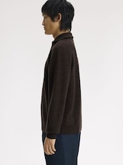 Brun - Fred Perry Merino Wool Funnel Neck Jumper - Bilde 3 av 5