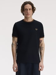 Fred Perry Blue Twin Tipped T-Shirt - Image 1 of 5