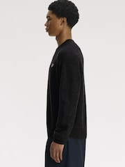 Fred Perry Grey Merinowool Saddlesleeve Jumper - Image 3 of 5