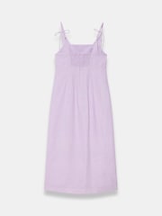 Mint Velvet Purple Linen Bow Detail Midi Dress - Image 8 of 8