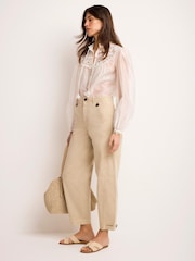 Mint Velvet White Floral Cutwork Detail Blouse - Image 5 of 8