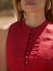 Mint Velvet Gold Beaded Hoop Earrings - Image 4 of 4