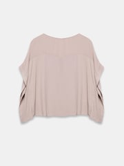 Mint Velvet Natural Sheer Panel Top - Image 8 of 8